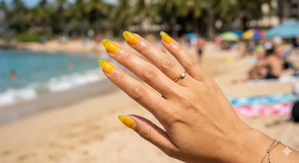 Yellow Jelly Nails
