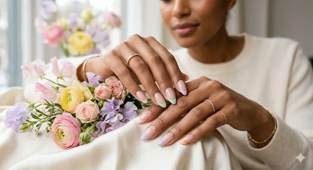 Pastel French Tip Nails