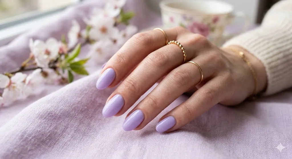 Lavender Dream Oval Nails