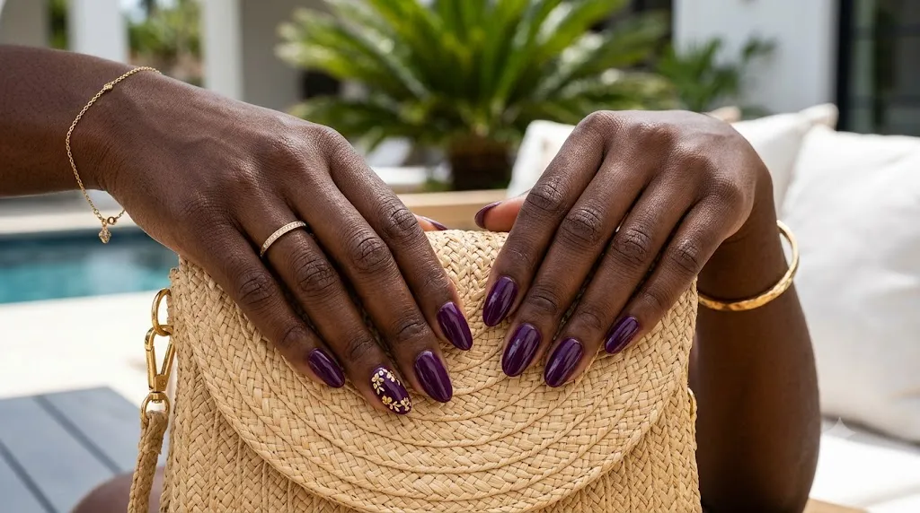 Deep Purple Gloss Nails