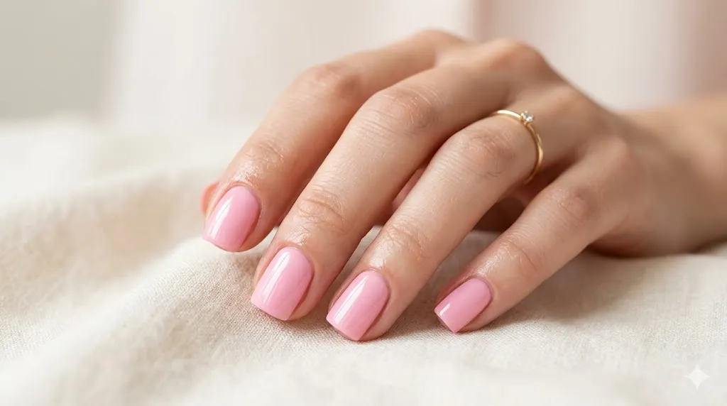 Pastel Pink Square Nails