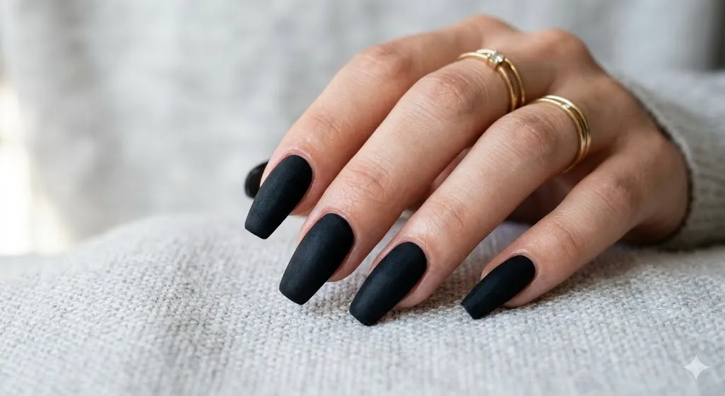 Matte Black Nails