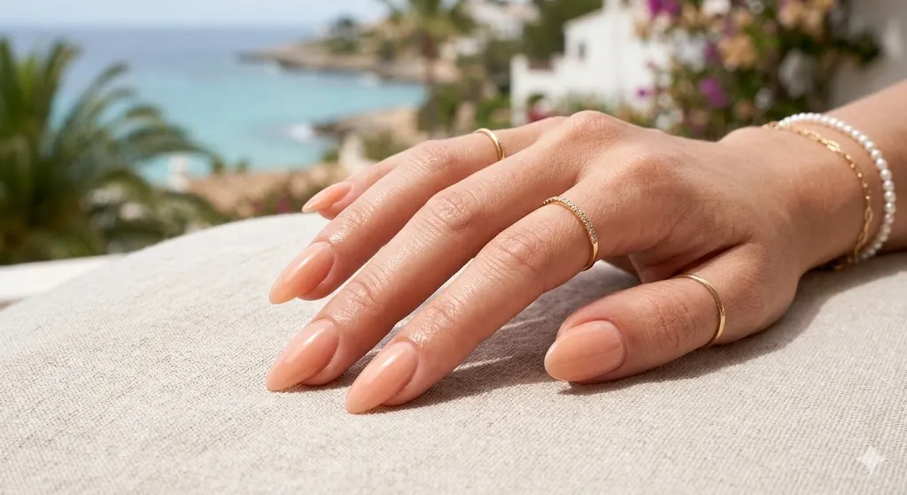 Peachy Nude Nails