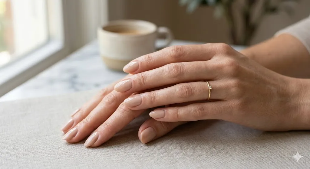 Soft Beige Nails