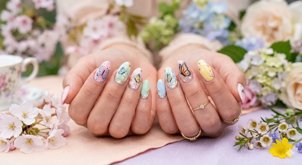 Butterfly Gel Nails