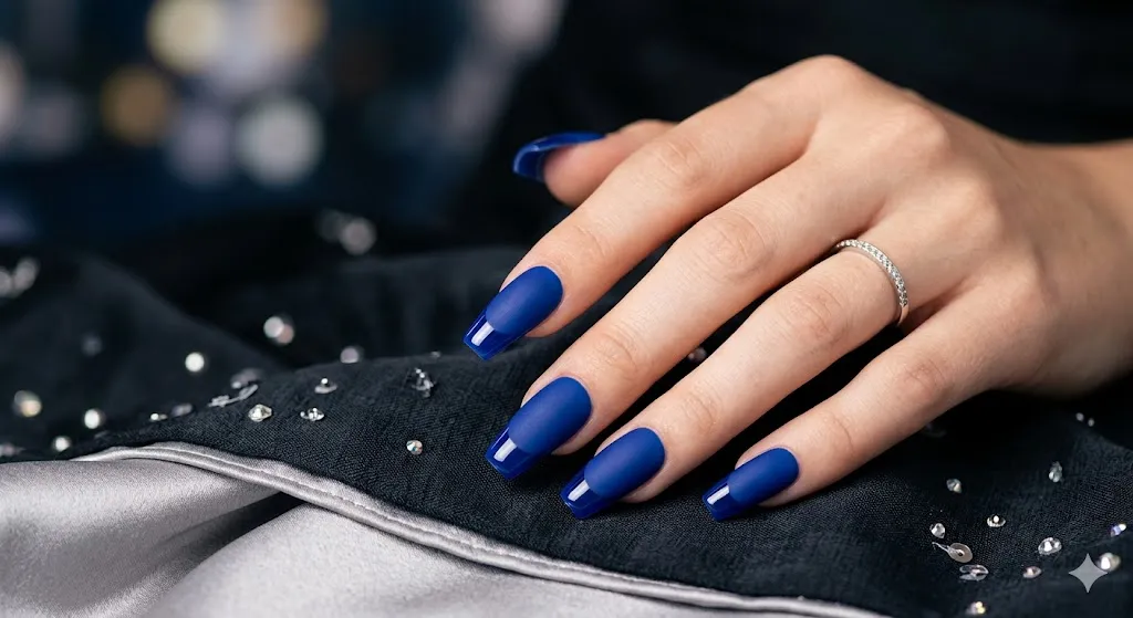 Matte Cobalt with Glossy Tips