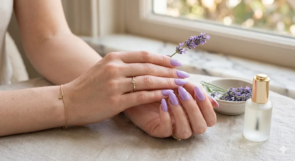 Lavender Almond Nails