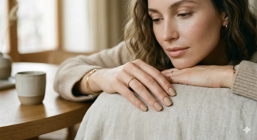 . Matte Beige Nails