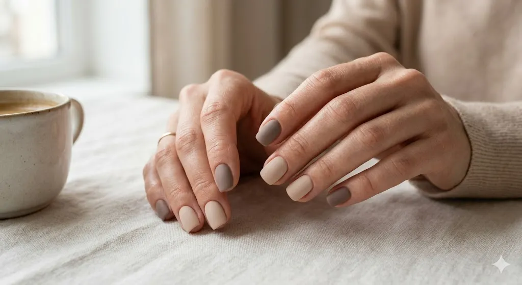 Matte Neutral Nails