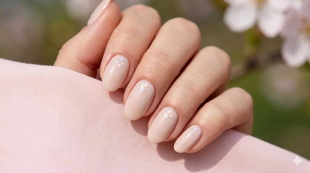 Minimal Dot Design Nails