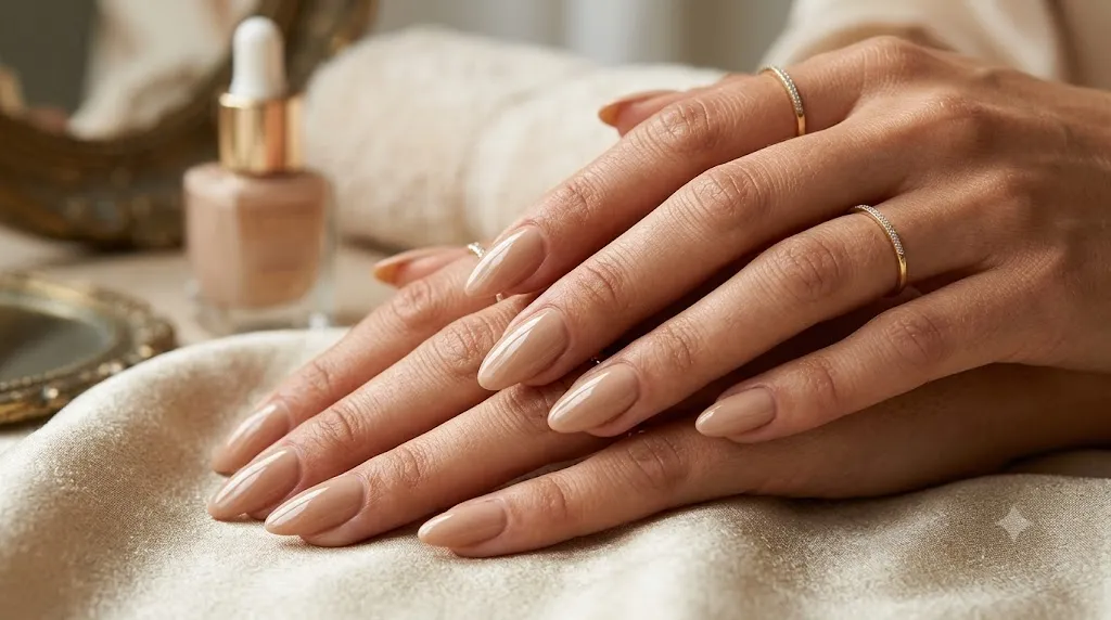 Beige Nude Nails