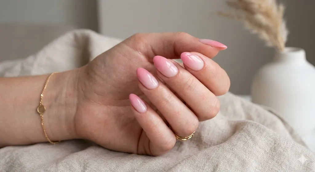 Pink Ombre Nails
