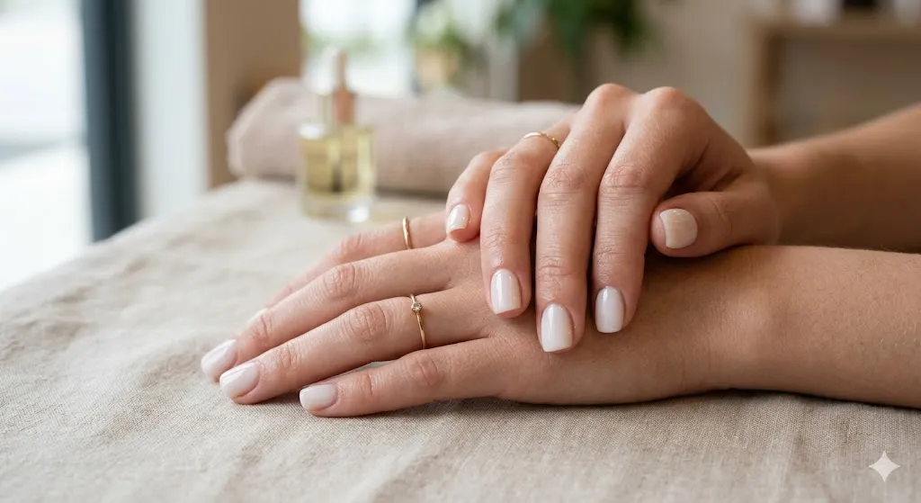 Milky White Minimal Nails