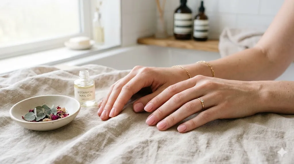 Sheer Pink Minimal Nails