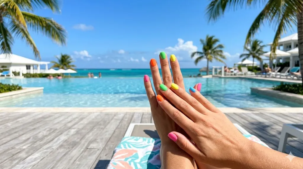 Neon Pop Short Nails