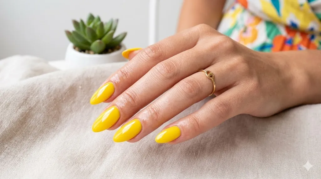 Yellow Gel Nails