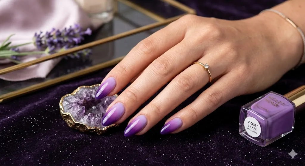 Purple Ombre Nails