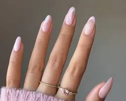 Pink Glossy Almond Nails