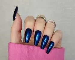 Navy Ombre with Silver Glitter