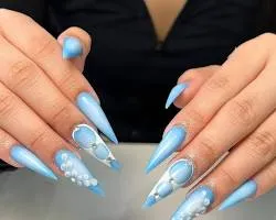 Powder Blue with Rhinestones