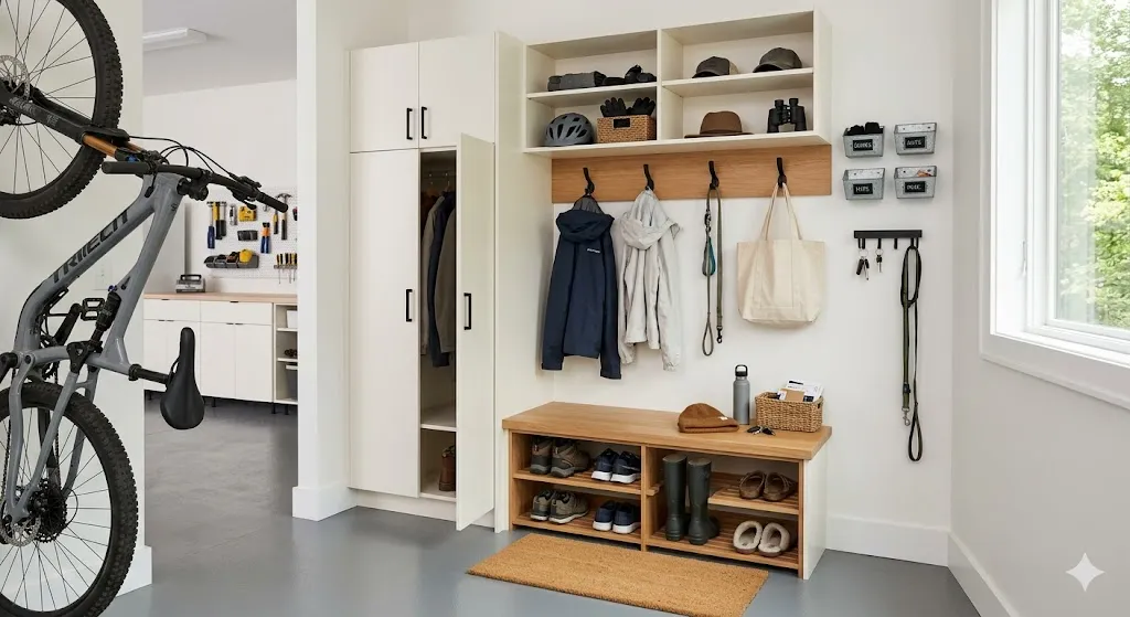 Garage Mudroom Corner