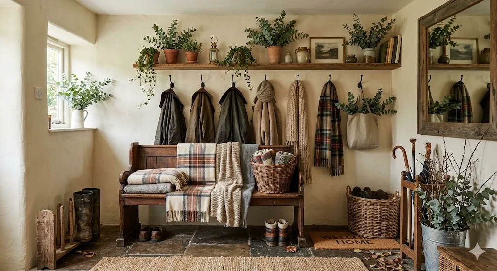 Rustic Greenery-Inspired Mudroom