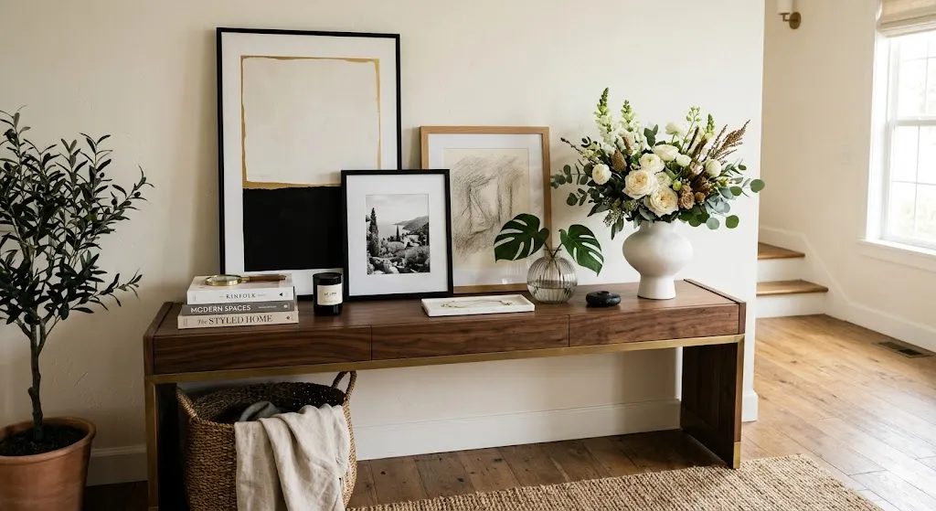 Mix Artwork and Fresh Florals