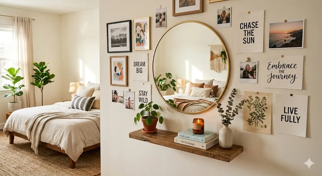 Picture Wall Around a Mirror