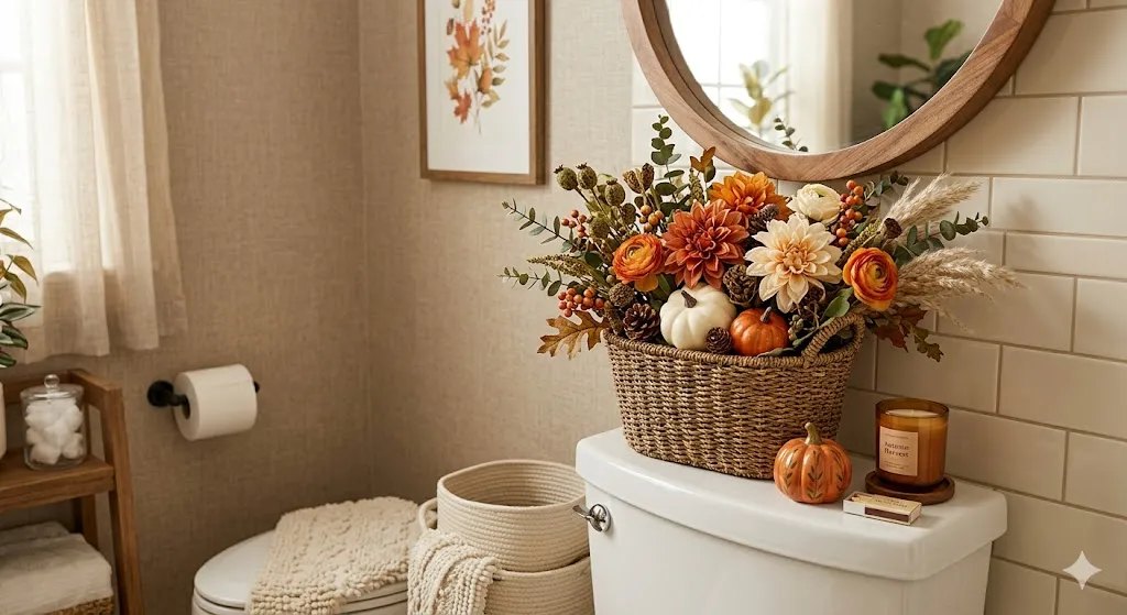 Seasonal Toilet Tank Decor Display