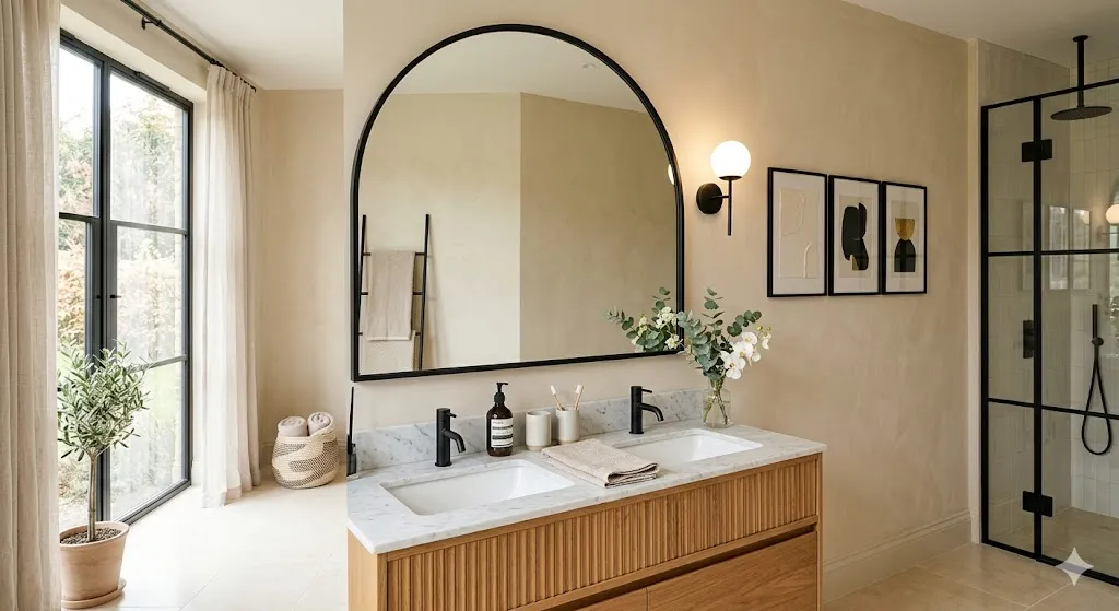 Add an Arched Mirror for Soft Elegance