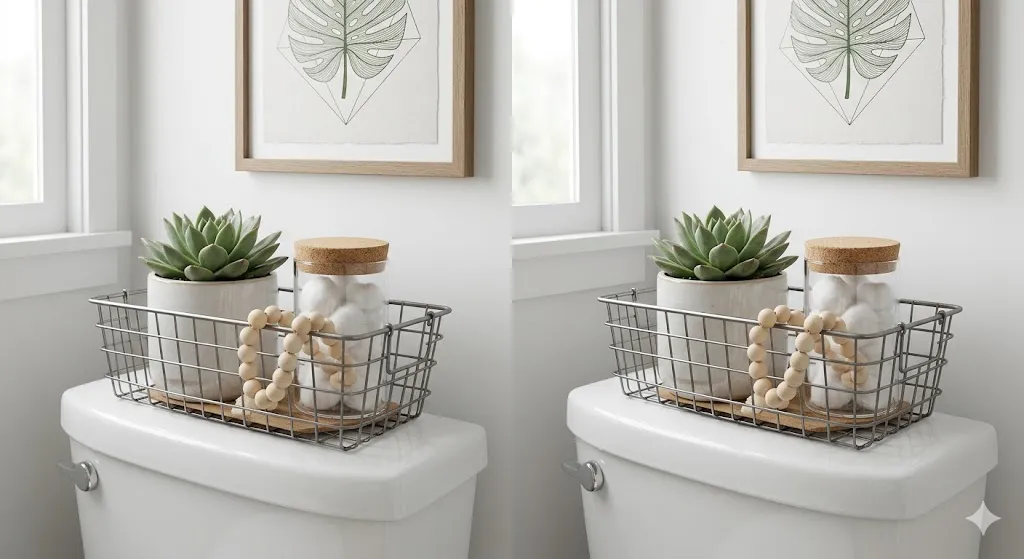 Wire Basket With Decorative Accessories