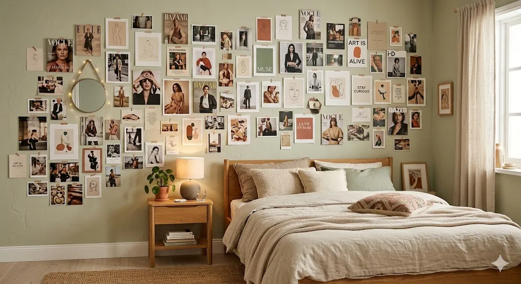 Magazine-Inspired Picture Collage Wall