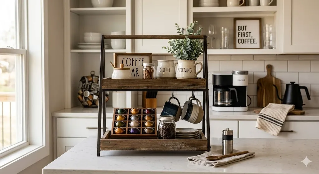 Use a Tiered Tray for Extra Storage