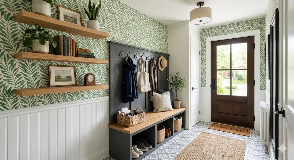 Wallpaper Feature Mudroom