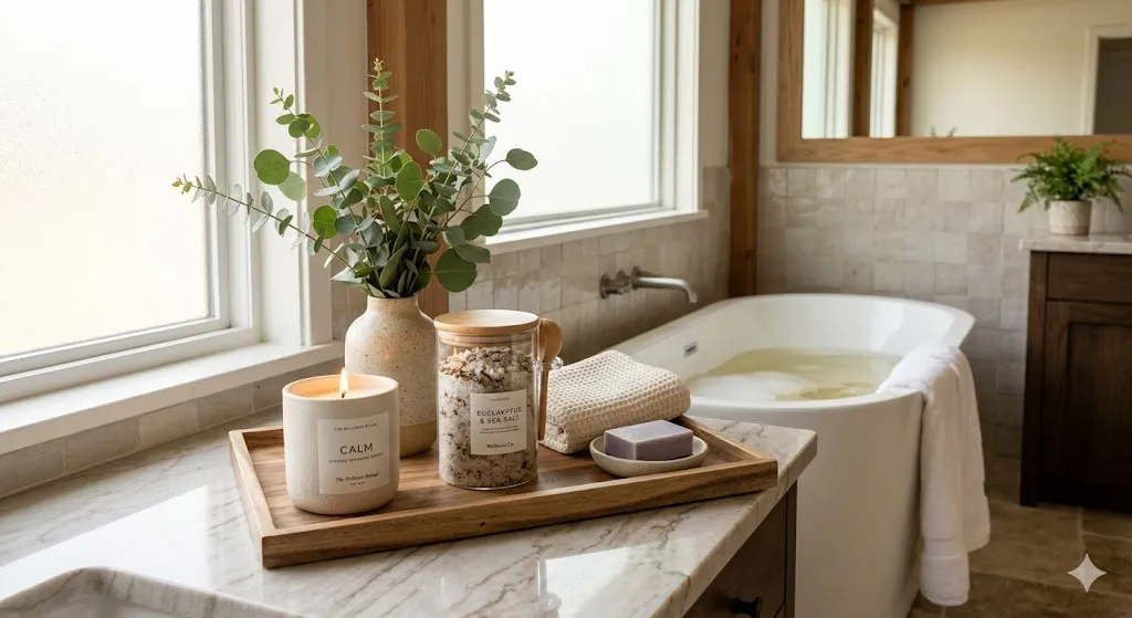 Spa-Inspired Tray With Bath Salts