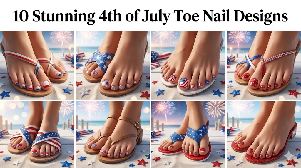 10 Stunning 4th of July Toe Nail Designs