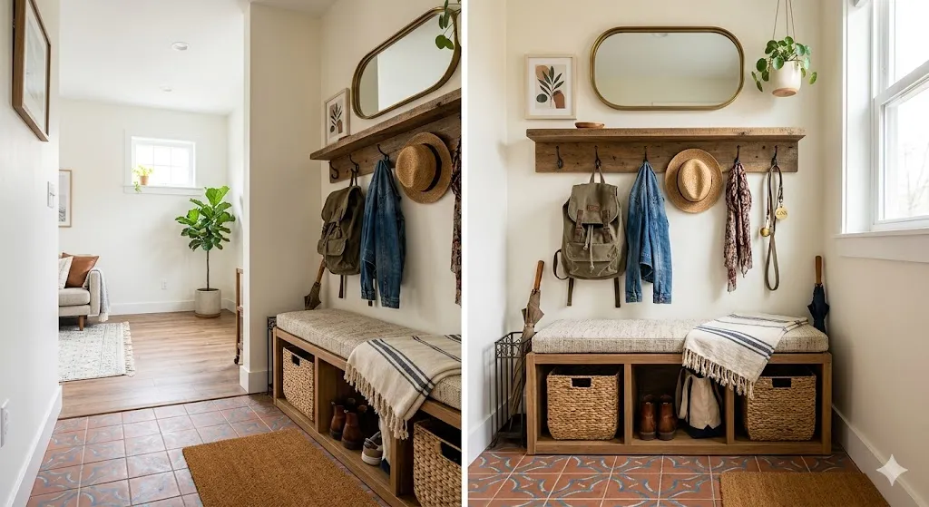 Apartment Mudroom Nook