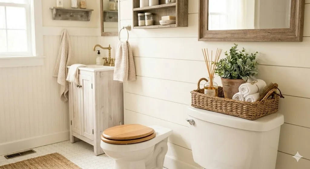 Farmhouse Basket With Reed Diffuser