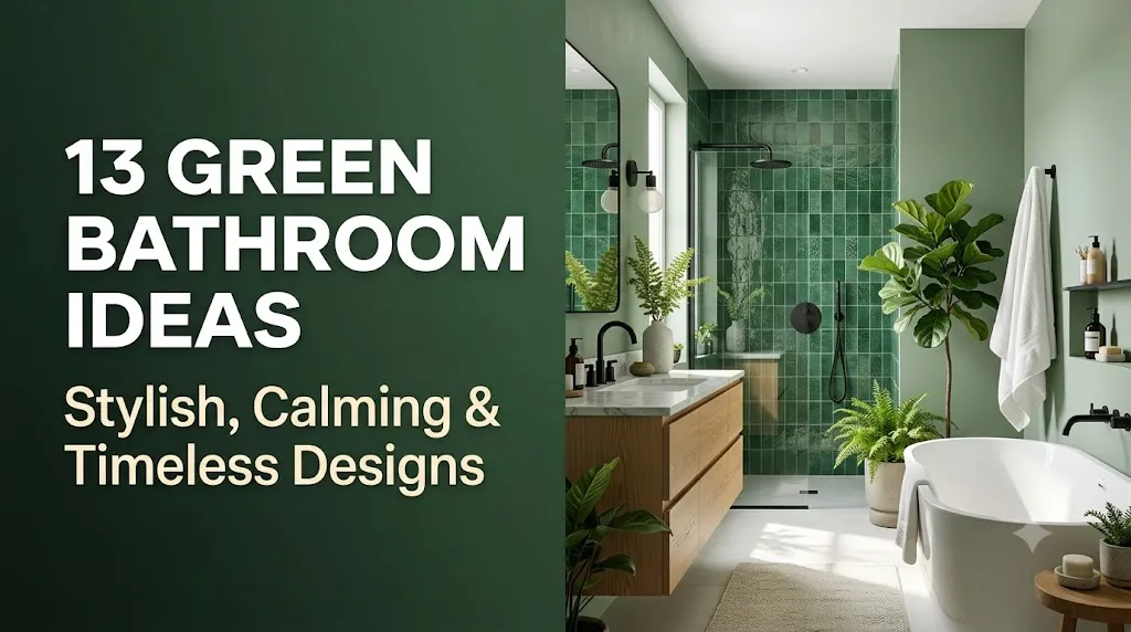 13 Stunning Green Bathroom Ideas