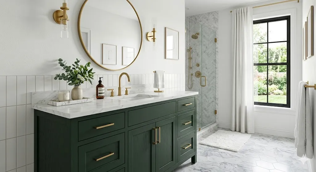 Make a Green Vanity the Star of the Room