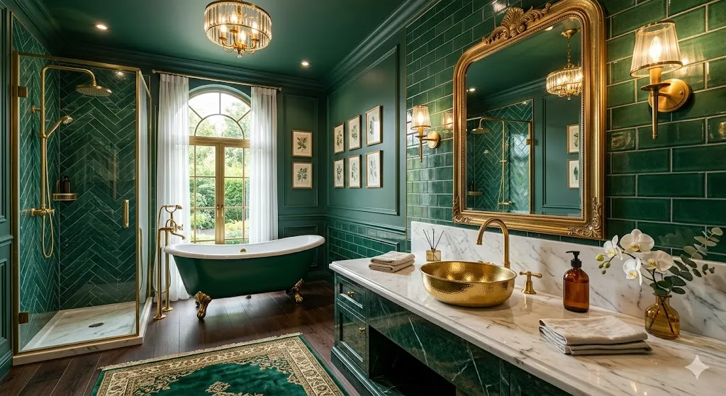 Combine Green and Gold Accents