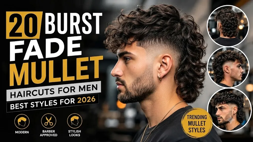 20 Burst Fade Mullet Haircuts Men