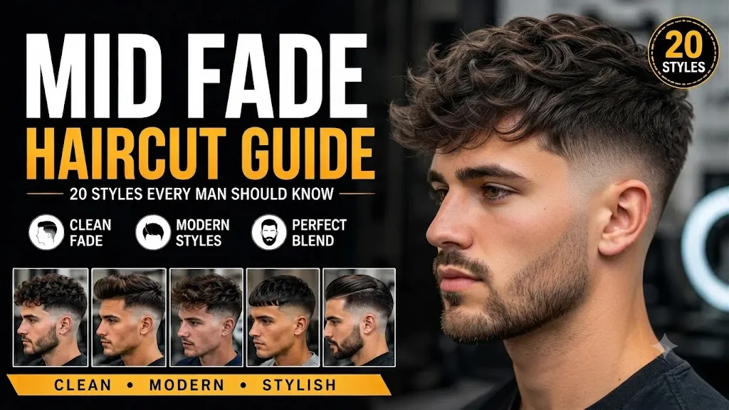 20 Mid Fade Haircut Ideas for Men