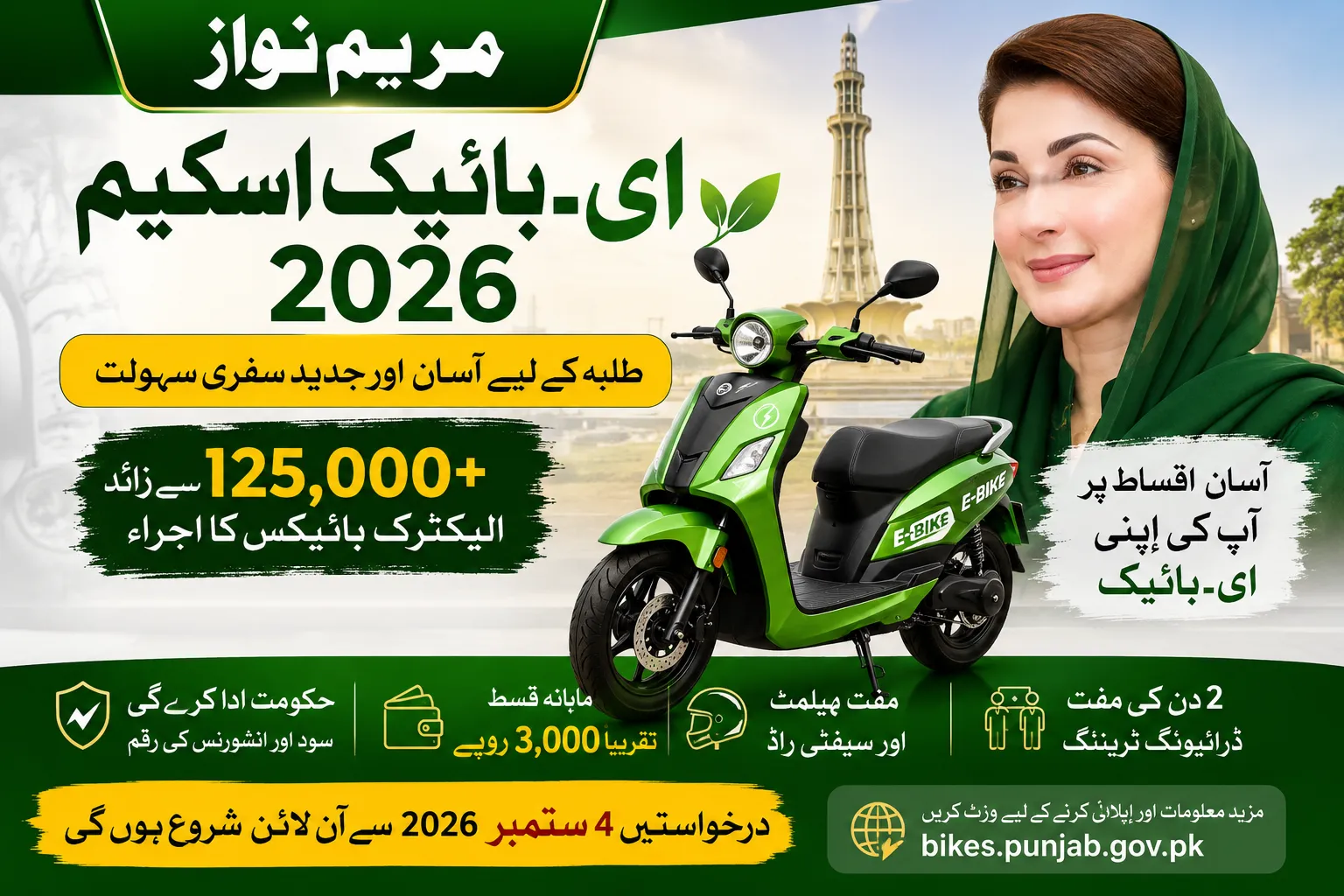 Maryam Nawaz E-Bike Scheme 2026 Latest Update, Eligibility, Installments & How to Apply